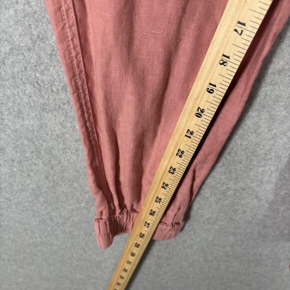 Nicole Miller Cargo Linen Jogger Pants Medium Comfort GORP Resort Cruise Elastic - Picture 6 of 10